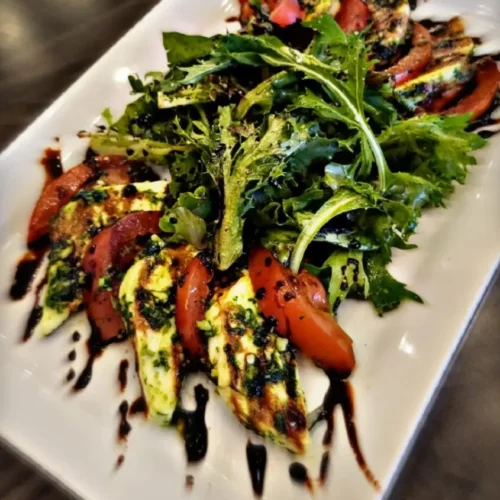 Corks and Hops Caprese Salad