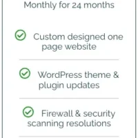 One page wonder web design package